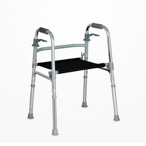 High Quality Foldable Walking Frame Self Adjustable Rehabilitation Standing Aid Toilet Chair For Elderly Crutch