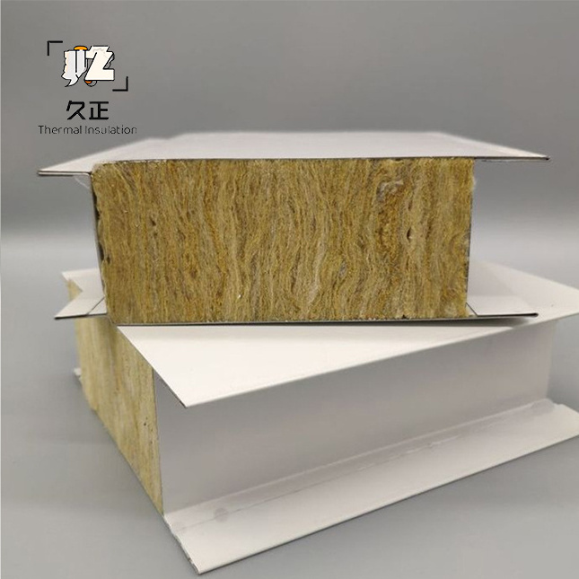 Customized Factory Price Sandwich Panel Price High Density Fireproof Heat Insulation Rock Wool Sandwich Panels