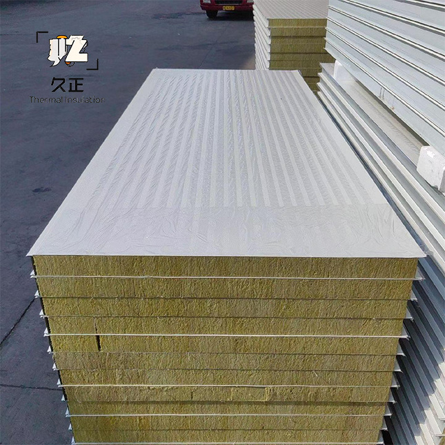 Customized Factory Price Sandwich Panel Price High Density Fireproof Heat Insulation Rock Wool Sandwich Panels