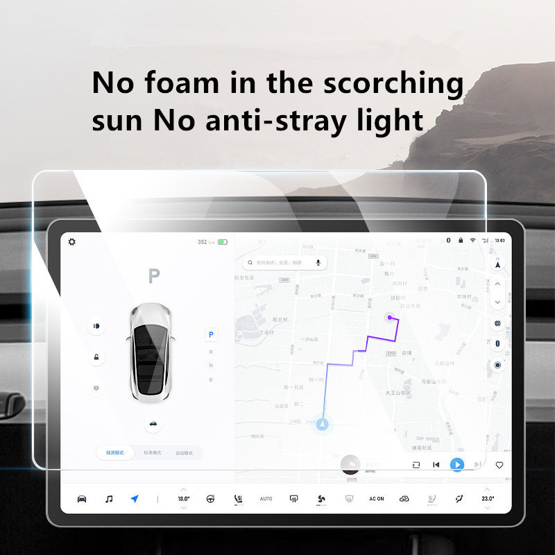 Car Navigation Dushboard HD Tempered Glass Film Screen Protector With Installation Applicator Alignment Kit for Tesla Model 3 Y