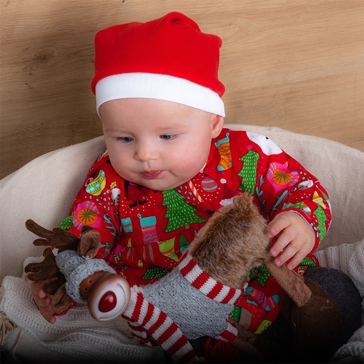 New Design Velvet Comfort Christmas Gifts Christmas Santa Hat Felt Christmas caps Hats for Children/kids Decoration