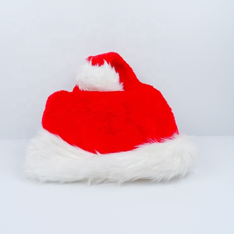 Festival Party Fashion Decoration Red Xmas Cap Soft Santa Hats Children Adult Classic Santa Claus Christmas Hat