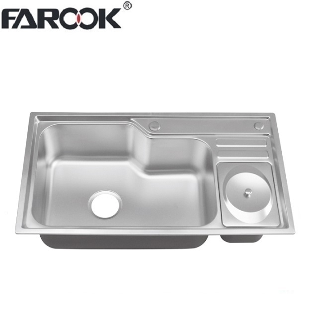 commercial big single bowl kitchen sink stainless steel