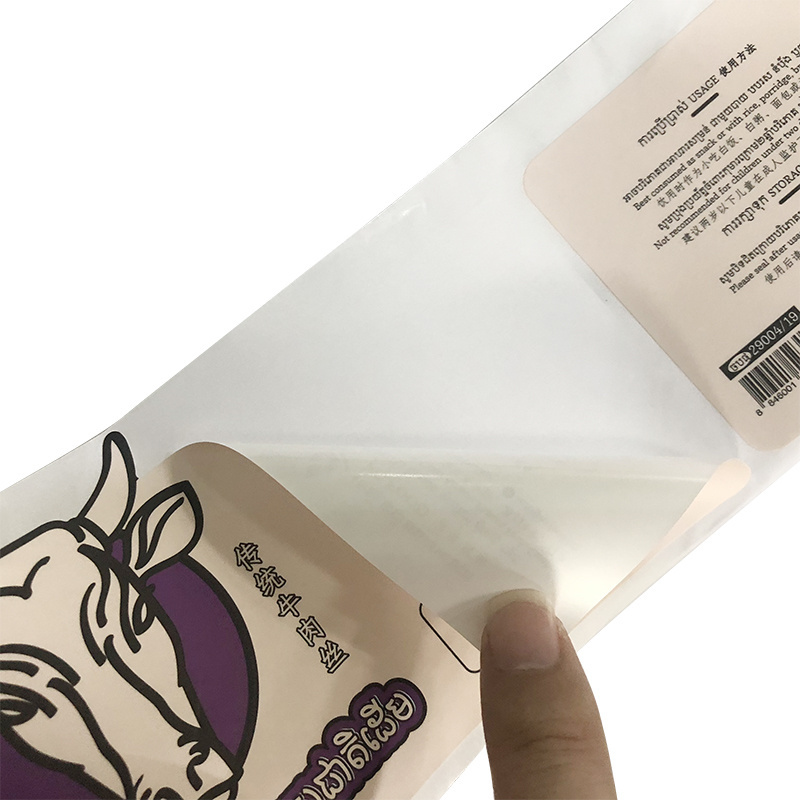 Factory Supply Waterproof Self-adhesive Logo Printed Food Synthetic Meat Packaging Labels Vinyl Pe Beef Stickers