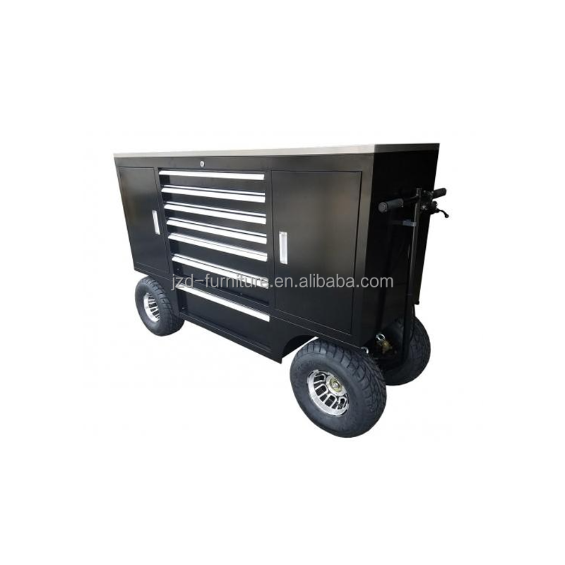 JZD Brand Custom Pit Box Rolling Portable Racing Toolbox Worktop Pit Carts For Sale 2024 Manufacture