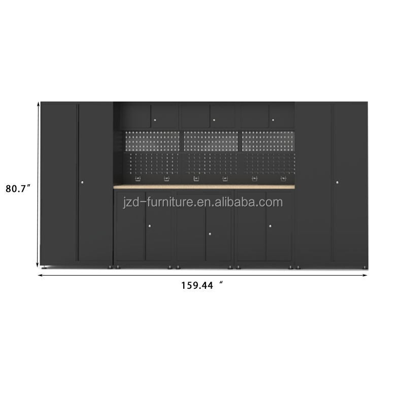 Heavy steel 128 in stainless steel top garage workshop furniture tool chests drawers toolbox workbench table cabinet