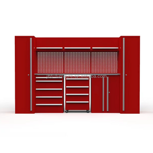 Heavy steel 128 in stainless steel top garage workshop furniture tool chests drawers toolbox workbench table cabinet