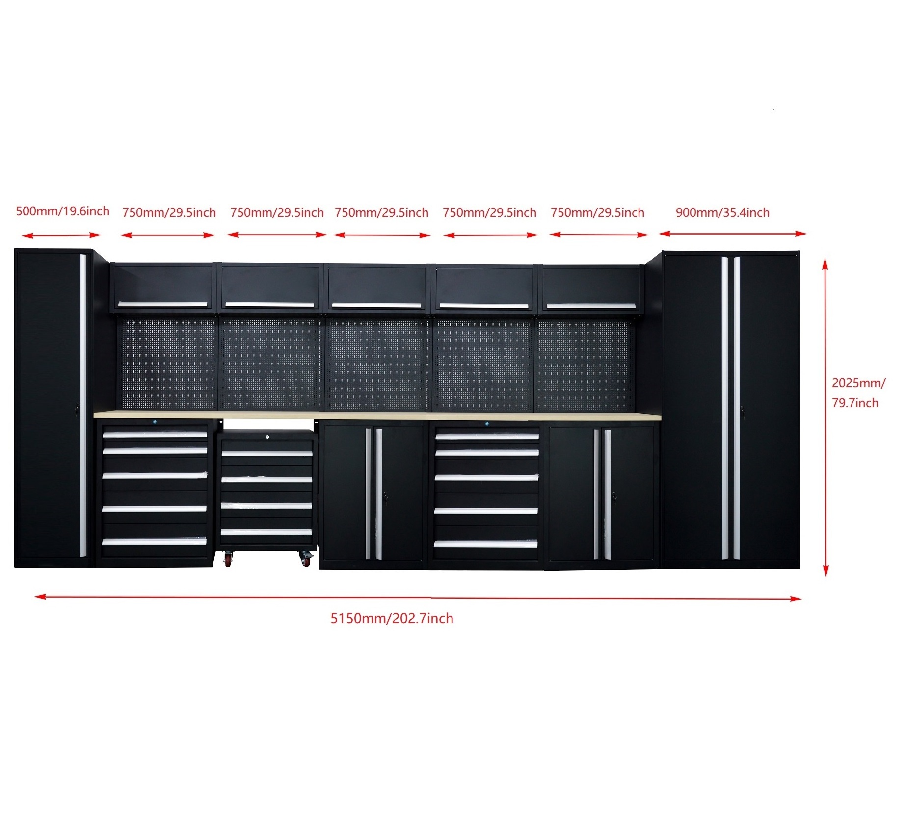 Workshop Stationary Garage Storage Tool Box Toolbox Worktable Work Bench with Hooks Plate Board JZD Heavy Duty Steel Cabinet OEM