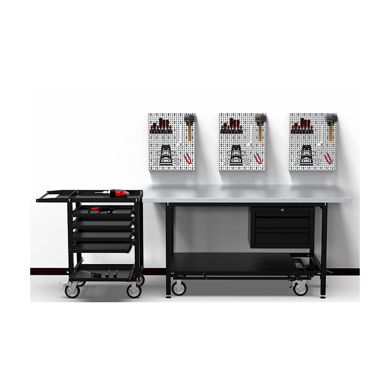 OEM ODM garage workshop steel drawers tackle metal tool cabinet cart trolley with heavy duty slide storage drawers