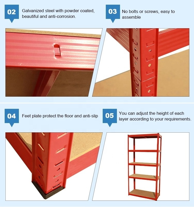 Warehouse tire light duty shelf suprimarket and storage aluminum rack shelf series