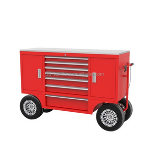 China Factory Supply 72 Inch Metal Rolling Pit Tool Box Cart Wagon Trolley Racing With Drawers