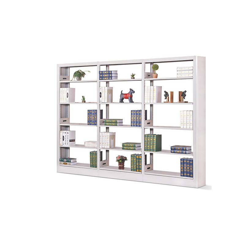 Modular book holder magazine rack wood and metal bookshelf condense shelving