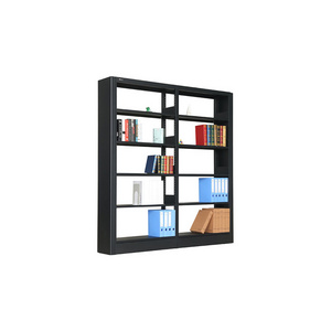 Modular book holder magazine rack wood and metal bookshelf condense shelving