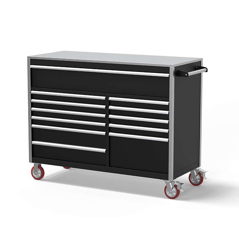 OEM ODM garage workshop steel drawers tackle metal tool cabinet cart trolley with heavy duty slide storage drawers