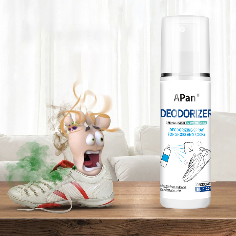 Factory OEM Sneaker Balls Shoe Socks  Bag Locker Shoe Odour Eliminator Spray Deodorizer 120ML