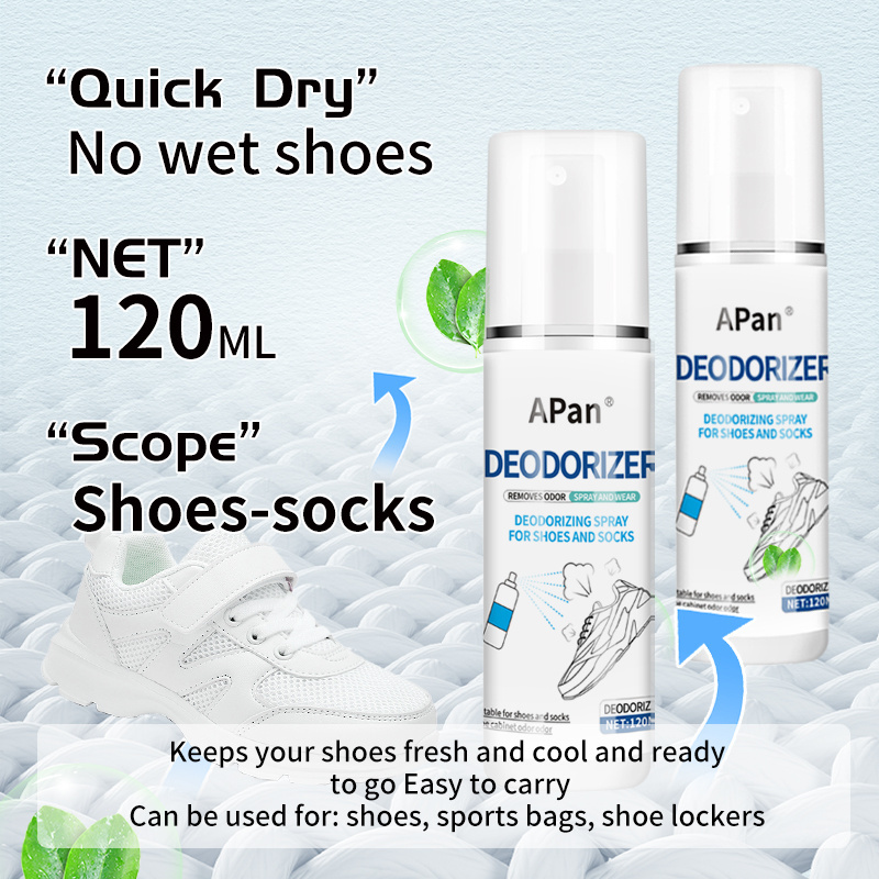 Deodorant to remove shoe odor for sports shoes, fitness bags, lockers, shoe deodorant