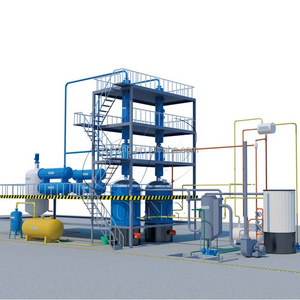 Small to big capacity waste motor engine oil to diesel distillation machine Crude oil refinery plant for hot business