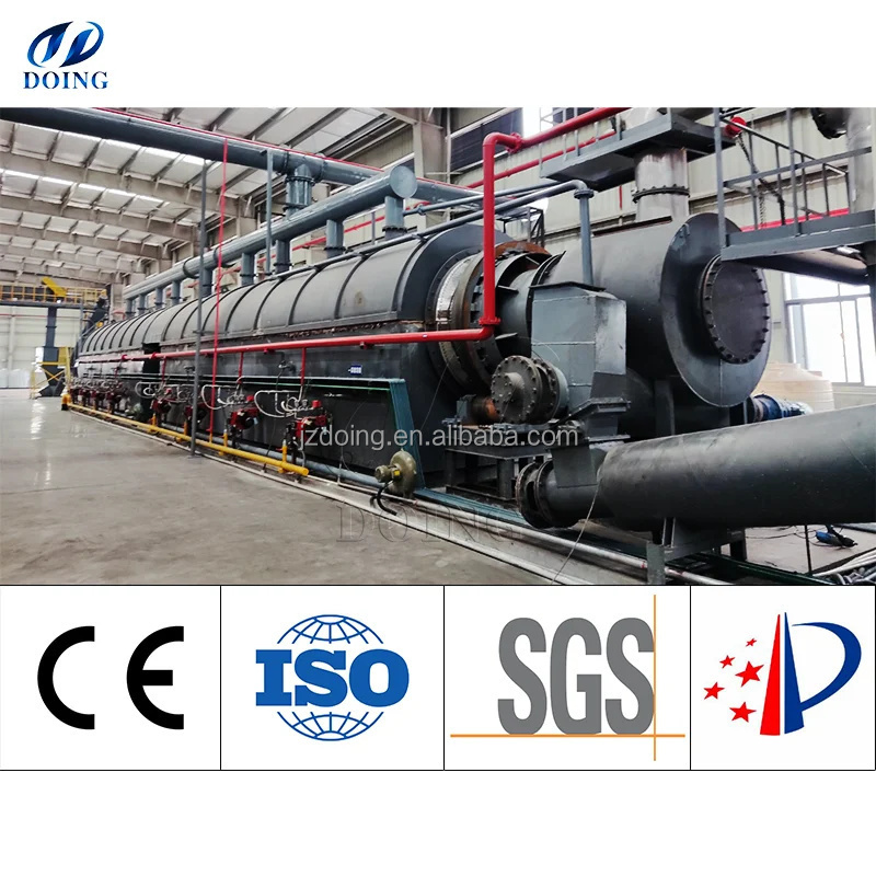 Top Sale 1-50Ton Pyrolysis plastic machine for sale tire oil pyrolysis plant scrap tyre recycling to fuel production line