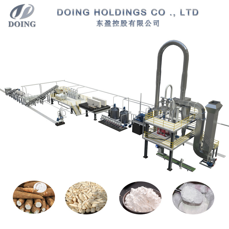 Easy operated cassava tubers processing cassava starch manufacture line vacuum filter equipment in dewatering step