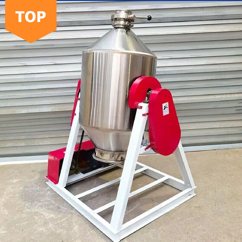 Industrial 50kg 100kg 200kg Stainless Steel Rotary Food Grade Dry Powder Drum Mixer