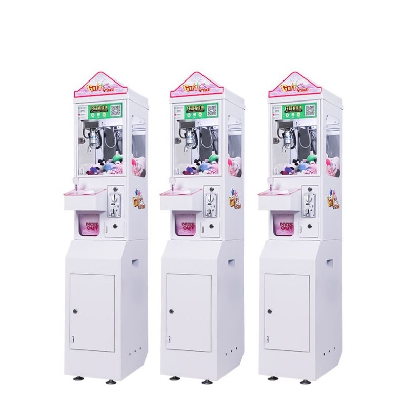 Mini Bill Acceptor Crazy Arcade Game Plush Toys Crane Claw Machine