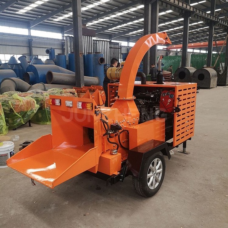 Forestry Hydraulic Self Feeding 40hp Diesel Wood Chipper Tree Branch Leaf Garden Organic Soil Shredder Mobile Crusher Machine