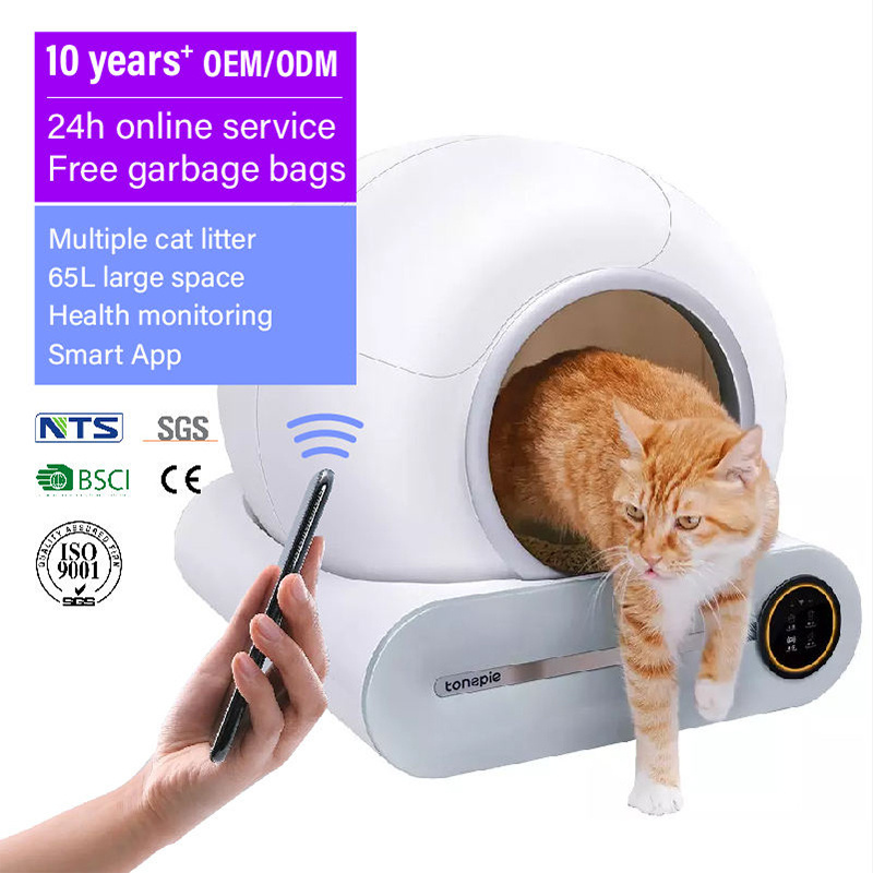 JZ-026 Smart Cat Litter Box Self-Cleaning with Odor Control Made of Durable ABS Material