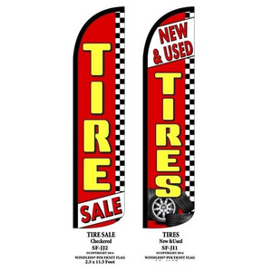 Tire sales of new and old tires Feather/Teardrop Banner Flag Kit with Ground Spike Outdoor Advertising Flags for sale