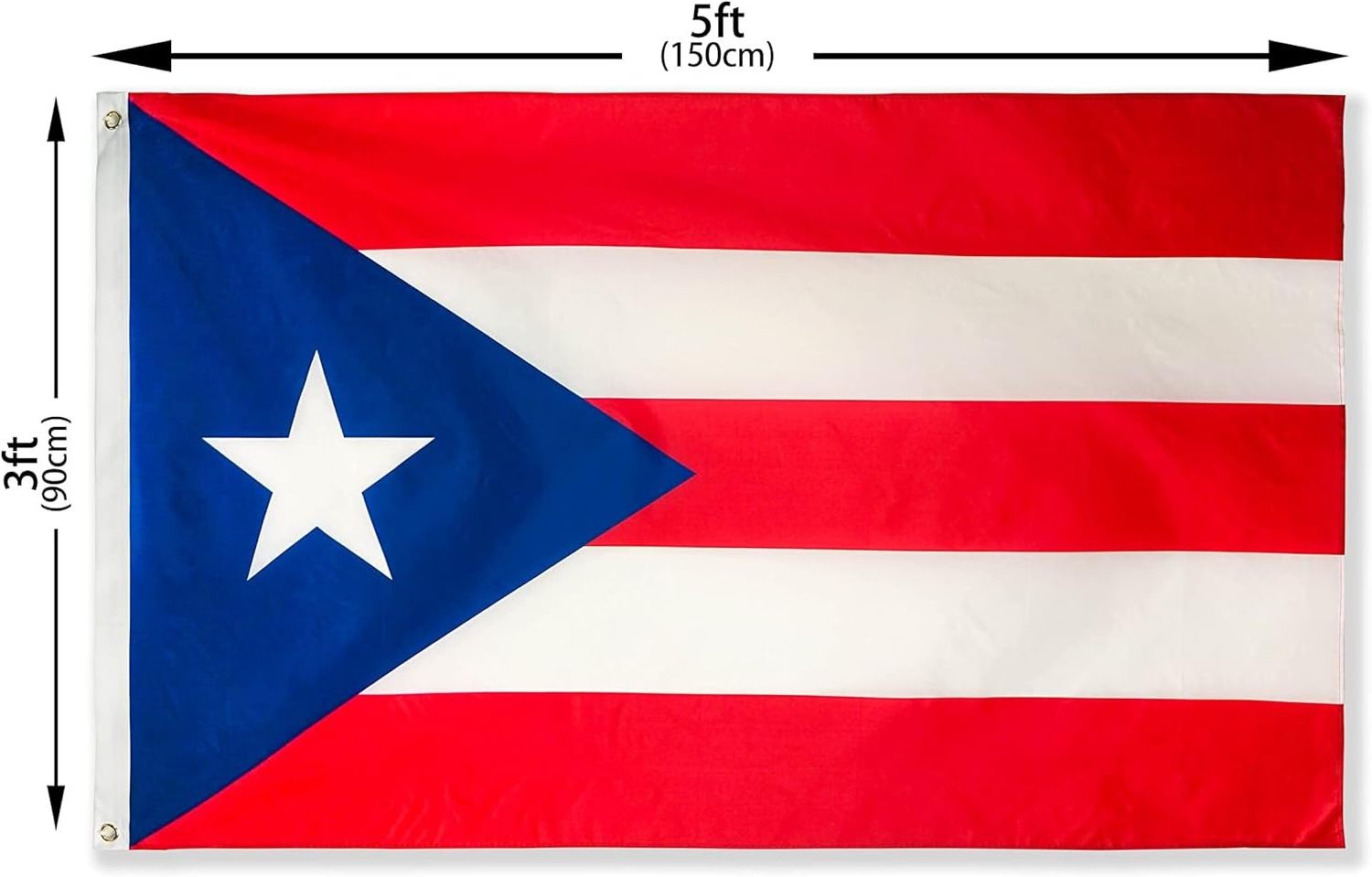 Wholesale Custom 100% Polyester bandera de Puerto Rico 3X5Ft Digital Printing Custom Puerto Rican port rico flag