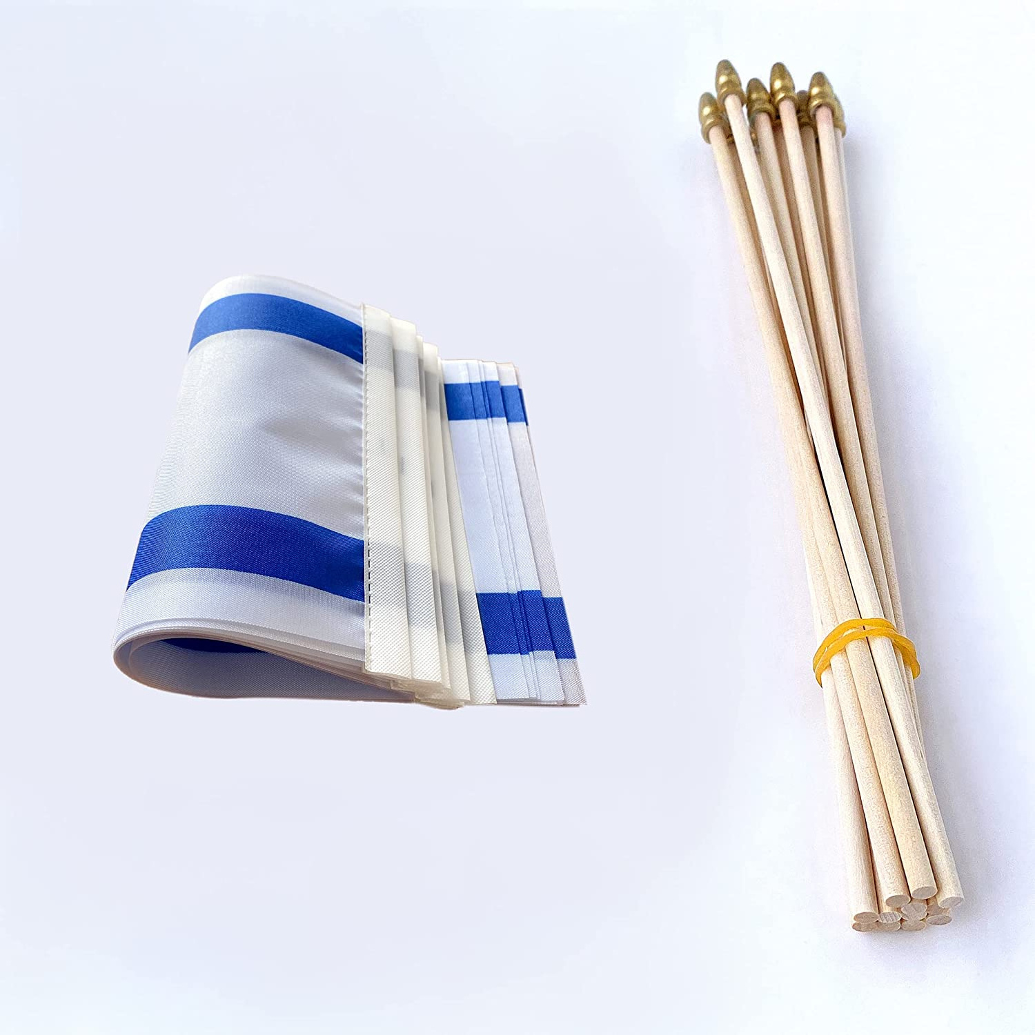 Promotional products can be customized mini small sraeli handI flag custom waving flag wooden stick Israeli hand flag