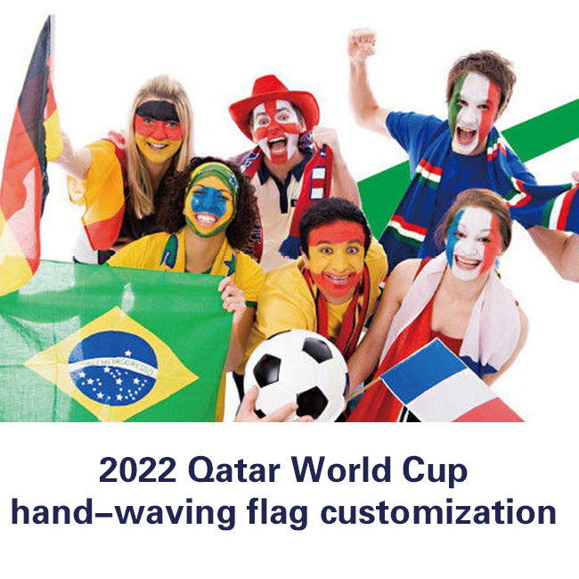 Outdoor flying flag 2022 football event hand wave flag custom Portugal Cristiano Ronaldo hand flag