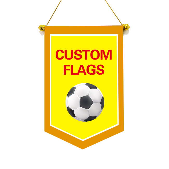 Promotional Product Custom football team exchange flag cotton canvas hanging wall banner