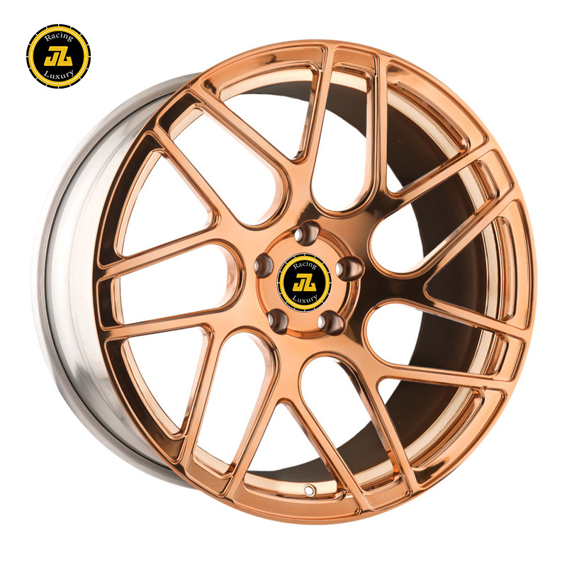 JZ Concave Wheels Staggered Forged Alloy 2 Piece 3 Piece 17 18 19 20 Inch Custom Carton Aluminum Alloy  5x114 24 Inch Rims