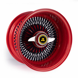 JZ 13x7 wire wheels all gold black red chrome rim for rolls cadillac thunderbird chevrolet royce