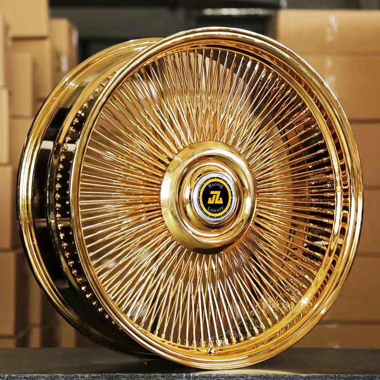 JZ OEM made in China 18 19 20 inch gold silver wire rims wheel car forged wheels