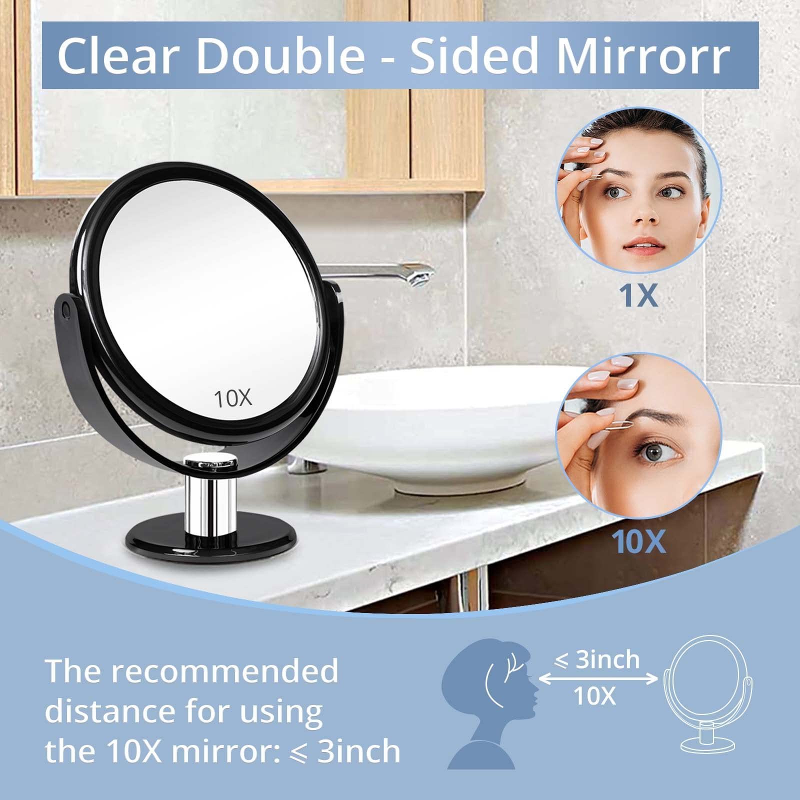 Double Sided 7 Inch  1X and 10X Magnifying Makeup Mirror Cosmetic Vanity Mirror