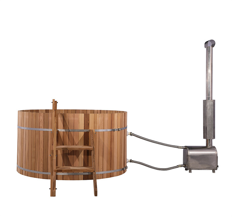 wood fueled balboa 5 person hot tub round