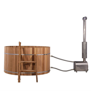 wood fueled balboa 5 person hot tub round