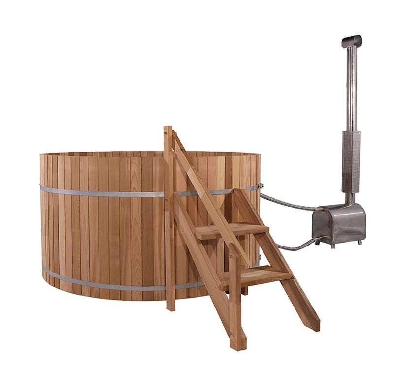 wood fueled balboa 5 person hot tub round