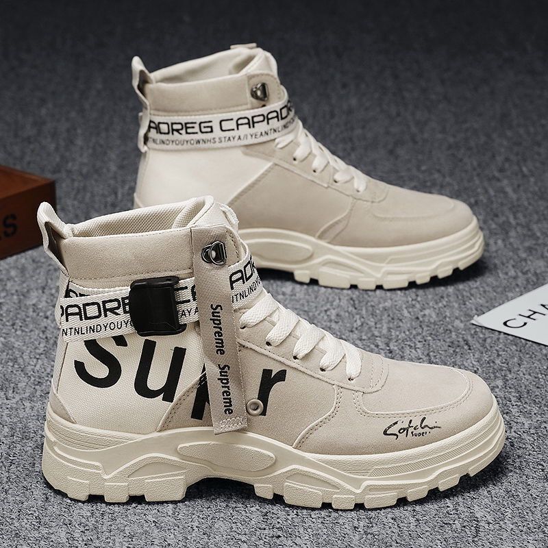 2023 Winter New Workwear Martin Boots with High Rise and Trendy Brand Versatile Men's Boots