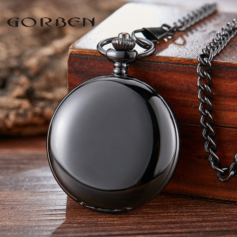 Double opened design classic roma numbers dial china movement golden pocket watch men vintage mechanical