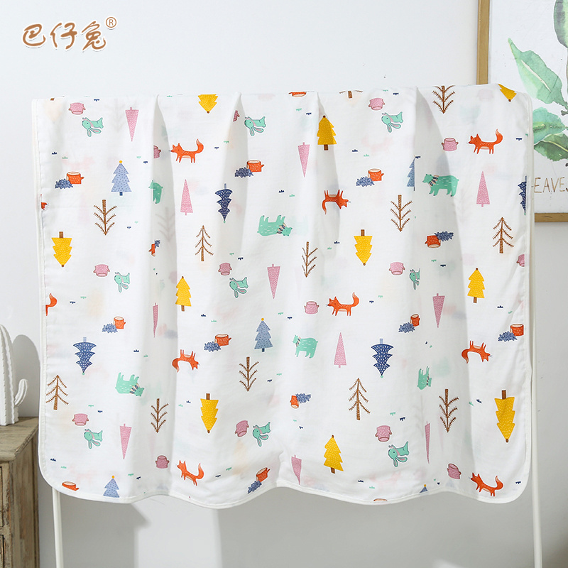 Wholesale baby muslin wrap blanket summer cotton blanket children beach towel soft blanket gauze quilt