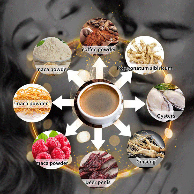 sugar extract herbs maca instant strong maca energy coffee for men