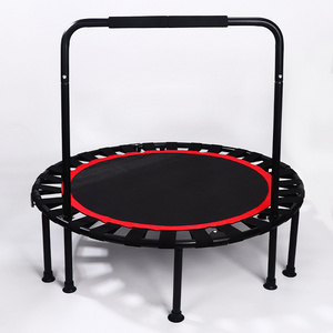 Round Trampoline Gym Fitness Indoor Outdoor  Folding  Exercise Trampoline with L handle 40 inch