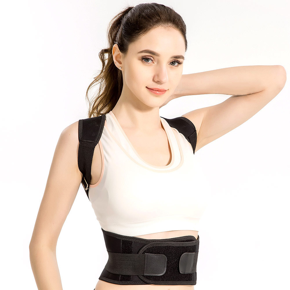 Hotsale neoprene Magnetic Lumbar support Belt Adjustable Posture Corrector Back Brace for men and women