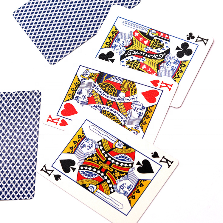 Poker Plastic Sublimation Poker Logo Black Gold Foil Blank Box Printing Front and back Paper Playing Cards