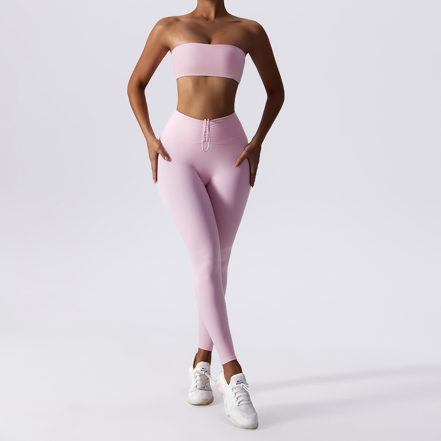 Wholesale  Workout Yoga Gym Set Nude Feel Solid Skinny Yoga Clothes Sexy Sports Training  Clothes