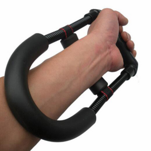 The indoor fitness machine is a high strength wrist device that exercises the ability of the fingers to regulate the fingers