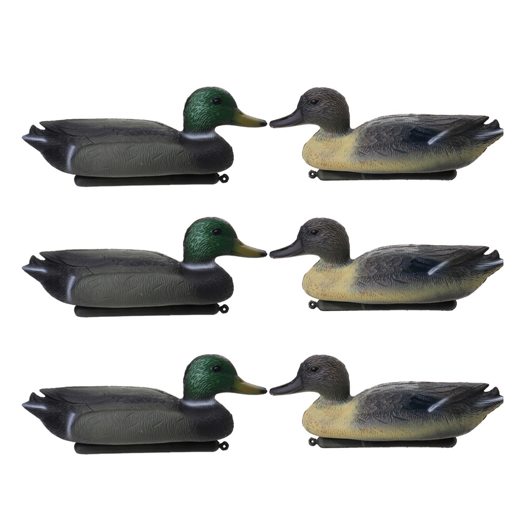 Professional 8 Pcs Fishing Hunting Male Decoy Floating Drake Hunting Duck Decoy Plastic Duck Decoy Drake w/ Floating Keel Decors