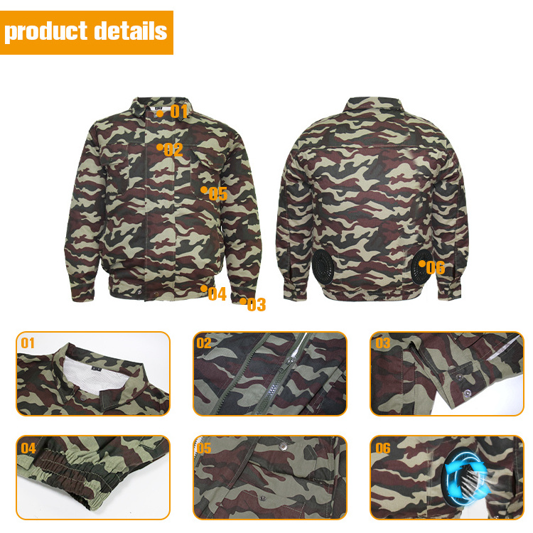 Washable Cooling Jacket Men Women Summer Uv Protection Outdoors Air Fan Cooling Conditioner Jacket With Fans